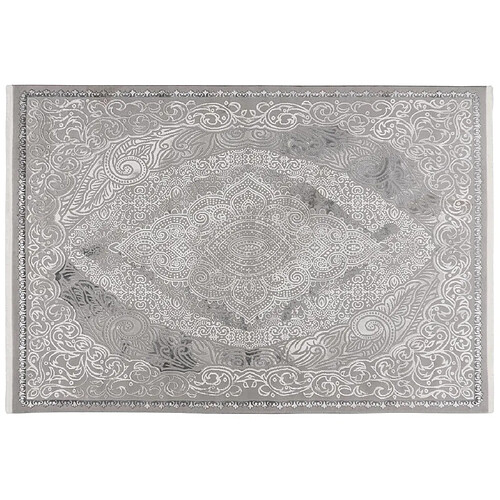 Lisa Design Telio - tapis rectangulaire motif oriental - gris anthracite