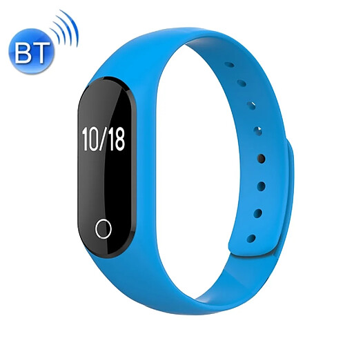 Wewoo Bracelet connecté bleu 0,42 pouces OLED Bluetooth Smart Display, IP66 imperméable à l'eau, moniteur de fréquence cardiaque de / Podomètre / Appels Rappel / de sommeil / sédentaire / Alarme / Capture à distance, Compatible avec Android et iOS Téléphones