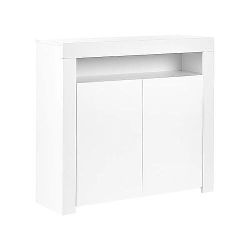 Beliani Commode 2 portes COVINA 97 cm Blanc