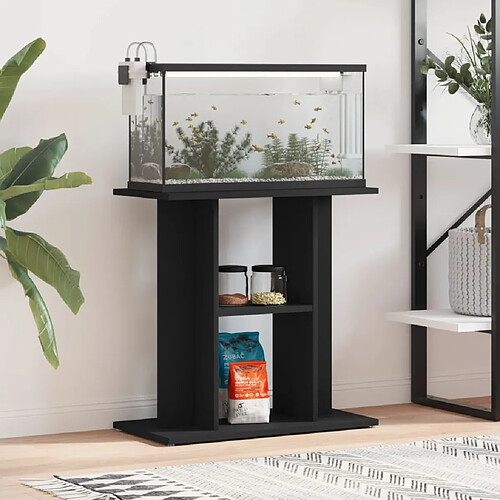 vidaXL Support pour aquarium noir 60x30x60 cm bois d'ingénierie