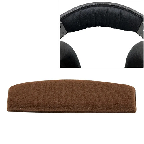 Wewoo Coussinets Mousse Pour Sennheiser HD515 / HD555 / HD595 / HD598 / HD558 / PC360 Couvre-chef avec cache-tête en flanelle brun