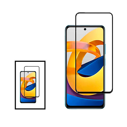 PHONECARE Kit 2 Film Verre Trempé 5D Full Cover pour Realme GT Neo 3 150W - Transparent / Noir