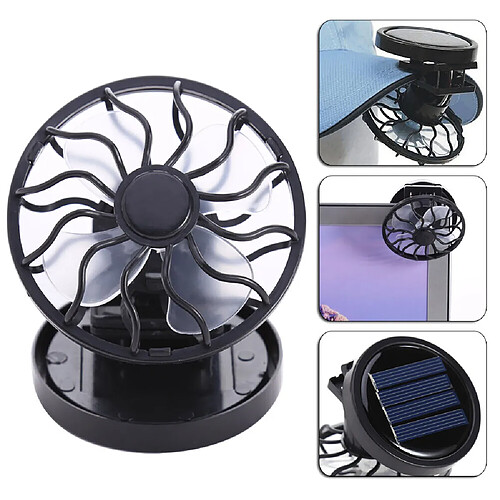 Mini Ventilateur à Clip Solaire Portable Escalade Camping Survie Dans Le Désert Chapeau d'été Clip Ventilateur Refroidisseur