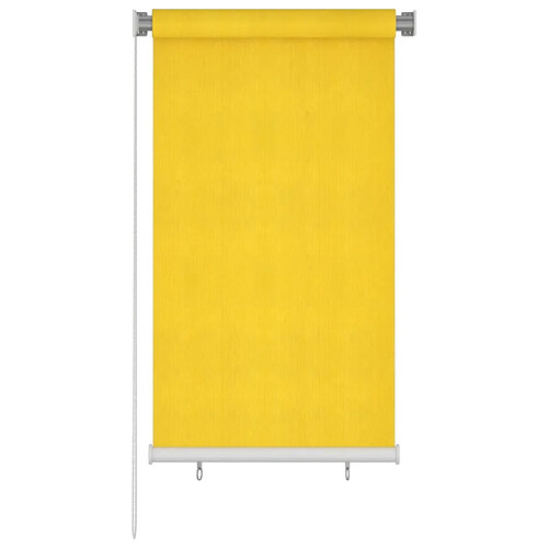 vidaXL Store roulant d'extérieur 80x140 cm Jaune PEHD