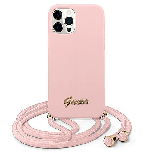 Guess Maroquinerie guess guhcp12llsclmglp iphone 12 pro max 6,7" rózowy/rose coque dur metal logo cord