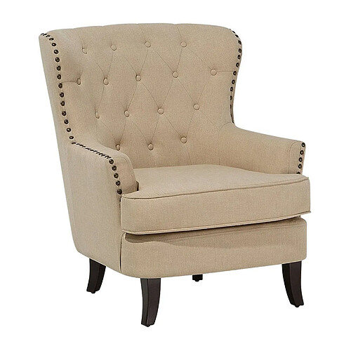 Beliani Fauteuil VIBORG II Tissu Beige