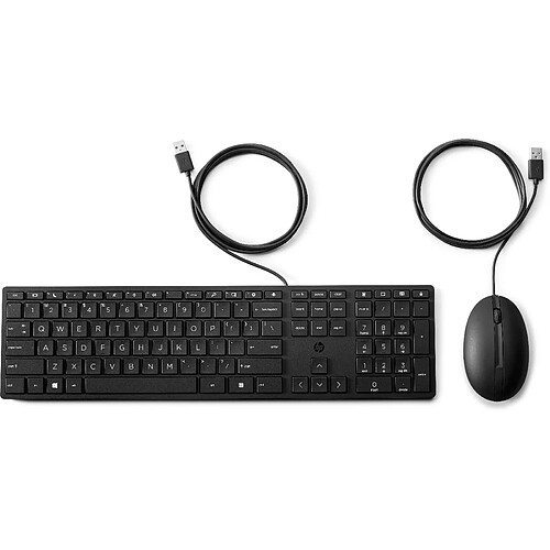 HP Wired Desktop 320MK Mouse and Keyboard clavier USB Souris incluse Noir