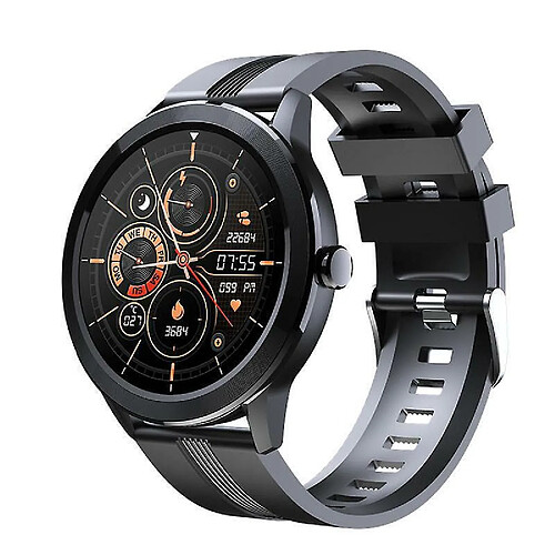 Chrono Smartwatch hommes, montre de fitness avec compteur de pas IP68 montre de sport étanche avec moniteur de fréquence cardiaque moniteur de pression artérielle moniteur de sommeil femmes hommes montre-bracelet pour Android iOS(noir)