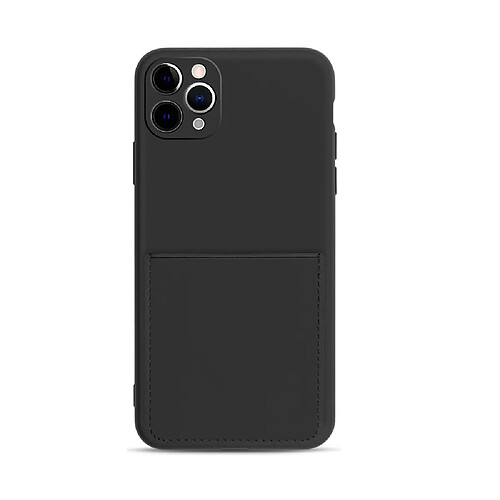 Coque en silicone souple avec porte-carte noir pour votre Apple iPhone 11 Pro 5.8 pouces