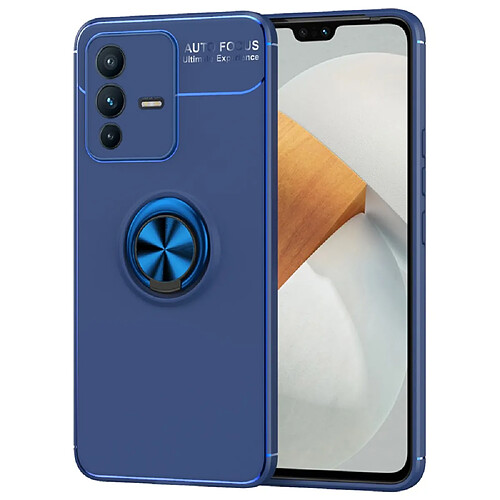 Coque en TPU anti-salissure anti-empreinte digitale avec béquille, bleu pour votre Vivo S12 Pro