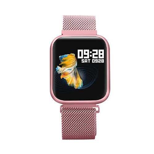 Universal Smartwatch rose, moniteur de fréquence cardiaque, compteur de fitness imperméable, rappel, sport, smartwatch, bracelet de course portugais