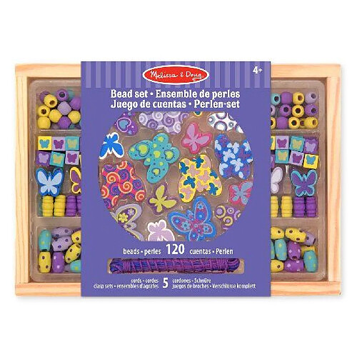 Melissa & Doug - 14179 - Ensemble De Perles En Bois - Amis Papillons