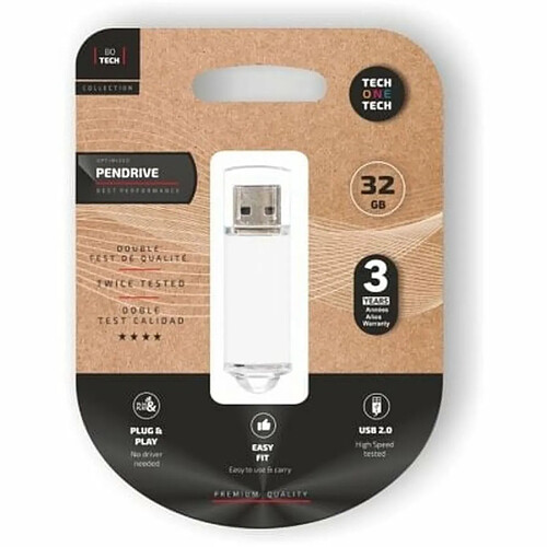 Techone Clé USB Tech One Tech TEC3007-32 Blanc 32 GB