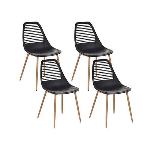 Beliani Lot de 4 chaises MONTELLO Noir