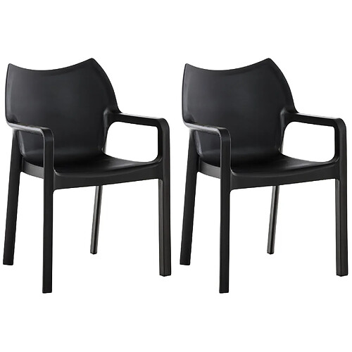 Non SET de 2 chaises empilables DIVA