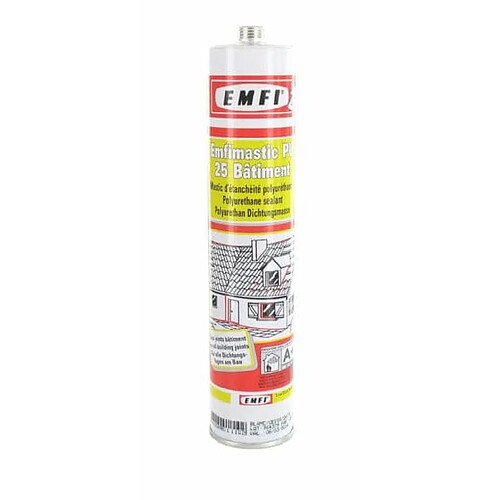 Mastic polyuréthanne blanc EMFI PU 25 bâtiment 300ml