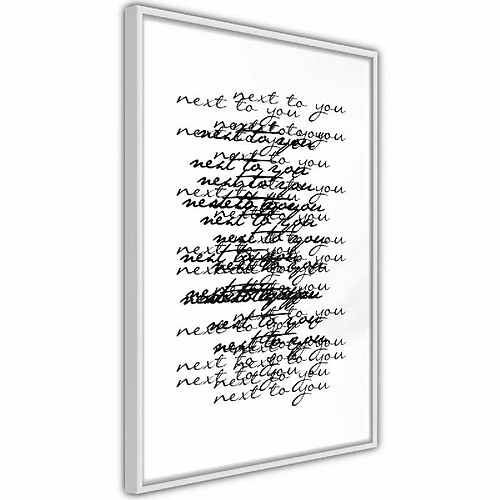 Paris Prix Affiche Murale Encadrée Love Letter 30 x 45 cm Blanc