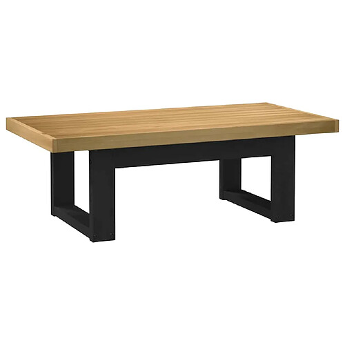 vidaXL Table basse NOAIN pieds en forme de U 120x60x40 cm massif pin