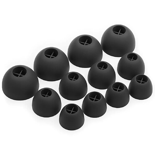 OKULI 12 x Écouteurs en Silicone Embouts d'oreilles pour Sennheiser Momentum True Wireless 2 Casque Écouteurs en Noir