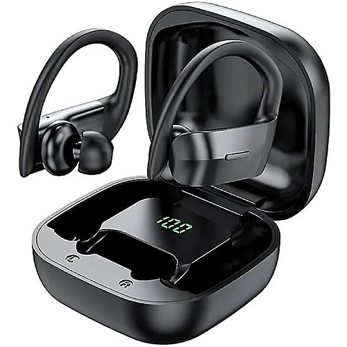 Universal Casque sport bluetooth, casque sans fil, casque sport IPX7 étanche avec son HiFi, casque sans fil à l'oreille 42 heures d'autonomie