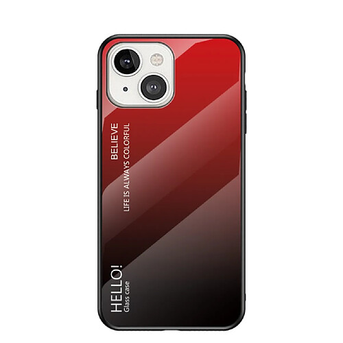 Coque en TPU à motif dégradé, anti-rayures, hybride dégradé rouge noir pour votre Apple iPhone 13 6.1 pouces