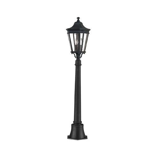 Elstead Lighting Lampe sur pied extérieur Cotswold Verre,aluminium moulé sous pression Noir