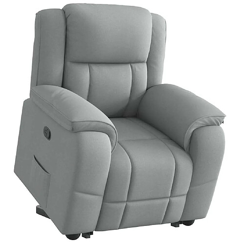 vidaXL Fauteuil inclinable Gris clair Tissu