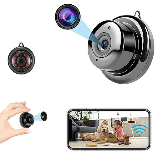 Mini Camera Nanny cam Spy Camera with Audio, Home Surveillance Camera, Two-Way Voice and Video Call, 1080P IP HD Infrared Night Vision Motion Detection Reminder, for Home Car Indoor Outdoor Security