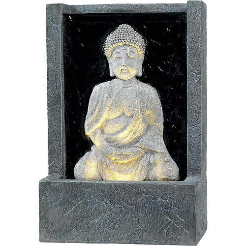 Lumineo Fontaine extérieure en polyresine Bouddha.