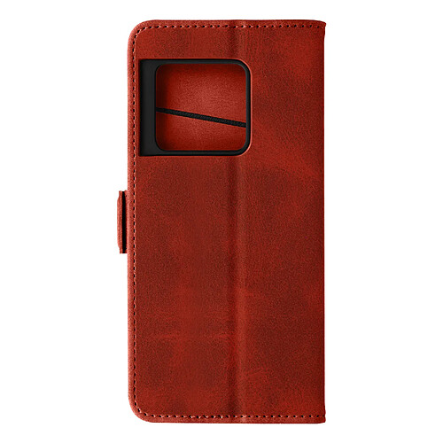 Avizar Étui OnePlus 10 Pro 5G Similicuir Porte-carte Double languette magnétique Rouge