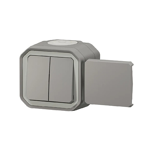 transformeur réversible - gris - saillie - legrand plexo 069719l