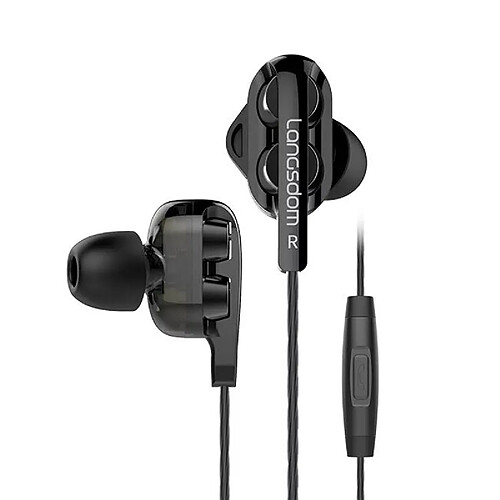 Wewoo Écouteur Bluetooth Langsdom Double bobine mobile avec casque de blé noir