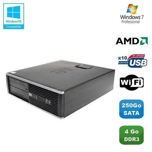 PC HP Compaq 6005 Pro SFF AMD Phenom II X2 3GHz 4Go 250Go WIFI Graveur W7 Pro · Occasion