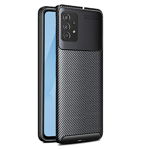 Xeptio Coque brossée noire Samsung Galaxy A52 4G / A52 5G Carbon Fiber Antichoc protection - Samsung Galaxy A52 4G / A52 5G