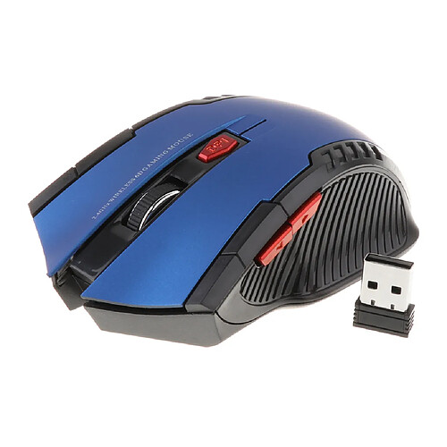 Souris sans fil 2.4ghz usb pour souris optiques d'ordinateur portable de défilement bleu