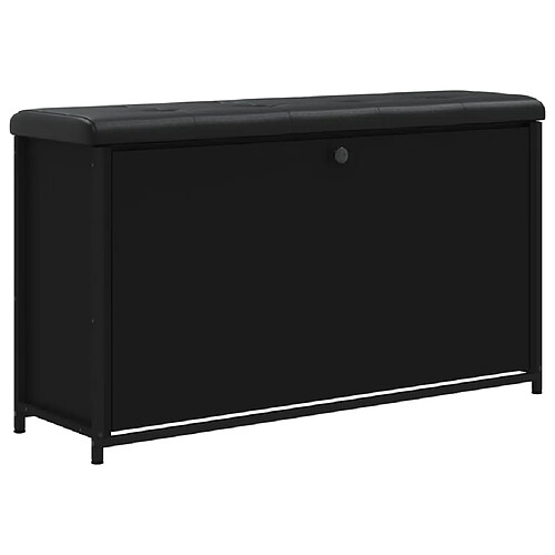 Maison Chic Banc à chaussures | Meuble de rangement à chaussures Meuble d'Entrée avec tiroir rabattable noir 102x32x56 cm -MN97116