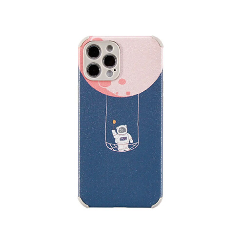 C25 Housse de dos Housse de téléphone portable Soft Shell Softoon Planet Motif de l'astronaute Couverture anti-chute et antidérapante pour étui iPhone 12mini