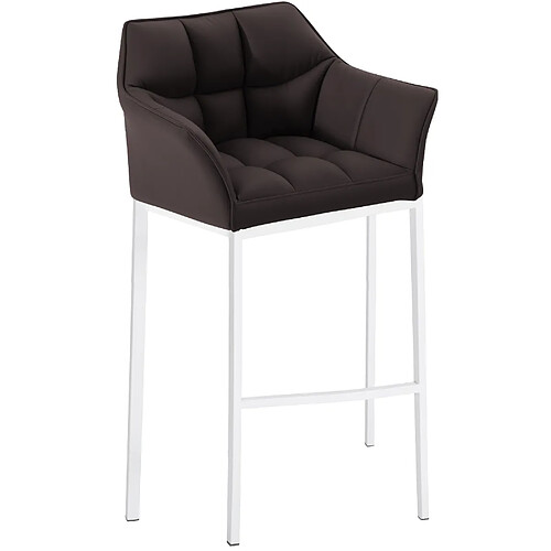 Non Tabouret de bar Damaso avec structure 4 pieds blanc