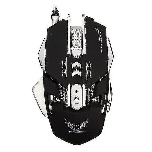 Universal x300 7 Boutons 3200dpi LED Variable Lumière Ergonomic Wired Gaming Mouse Black