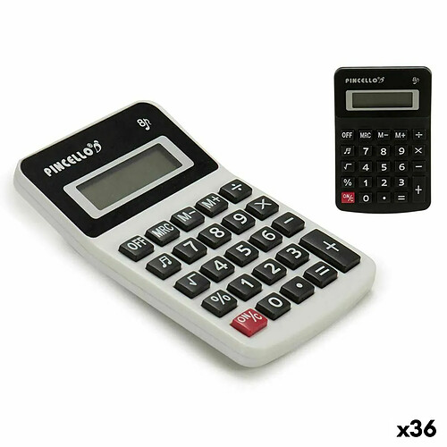 Pincello Calculatrice Plastique Solaire Petit (36 Unités)