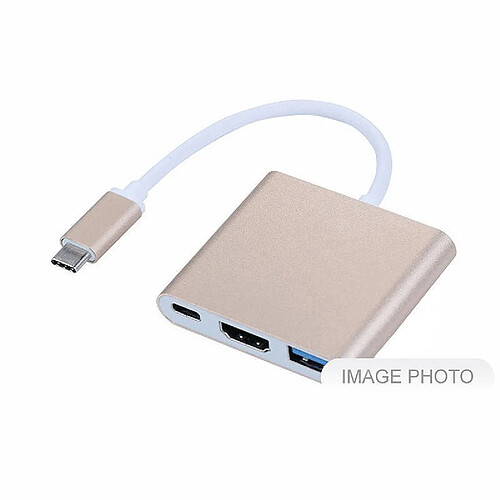 USB-C USB 3.1 Type C vers HDMI AV USB A USB C Chargeur Adaptateur Câble