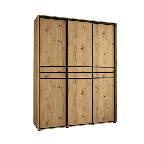 Abiks Meble Armoire Davos 10 À Portes Coulissantes 235,2/190/60 3 Portes