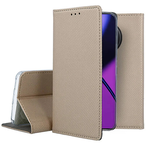 Htdmobiles Housse pour OnePlus 11 5G - etui coque pochette portefeuille + verre trempe - OR MAGNET