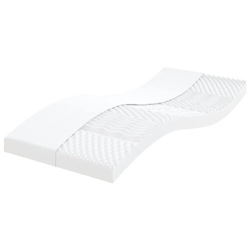 Maison Chic Matelas en mousse, Matelas doux 2 pcs blanc 80x200 cm 7 zones dureté 20 ILD -GKD42398