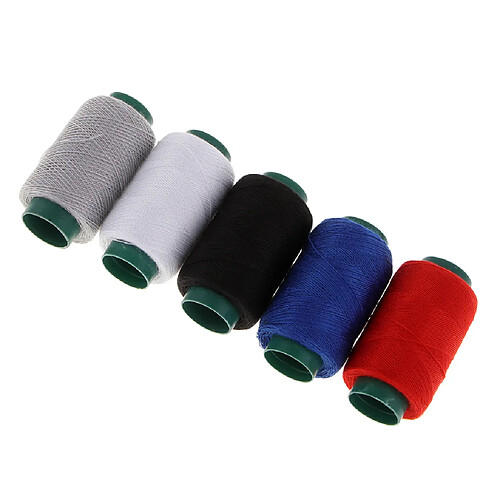 5 Couleurs Polyester Fils à Coudre Pour Main Et Machine à Coudre 200 Mètres Mélangés