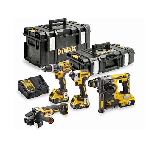 DeWalt - Kit 4 outils à batterie 18V 5Ah Li-Ion Brushless - DCK422P3