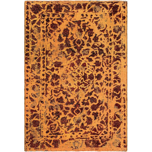 Vidal Tapis de laine 137x94 orange Vintage Royal