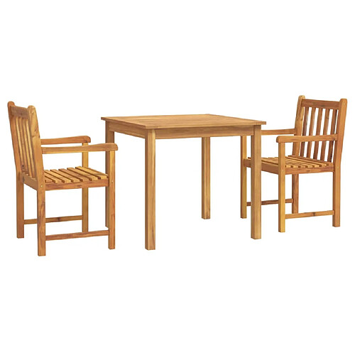 Maison Chic Ensemble de salle à manger de jardin 3 pcs,Table et chaises d'extérieur Bois d'acacia solide -GKD507886