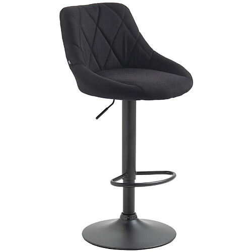 Non Tabouret de bar Lazio tissu noir