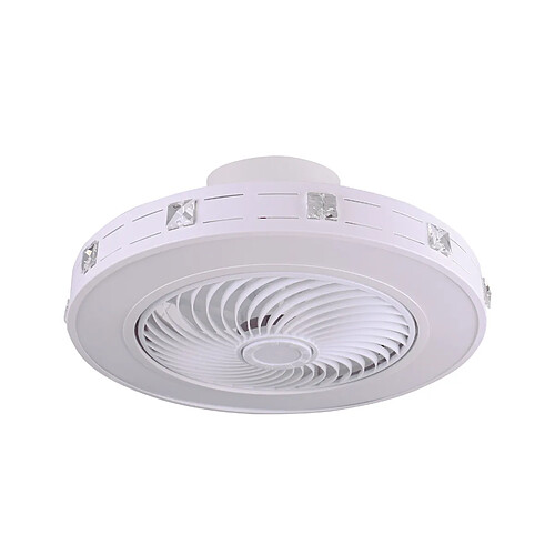 Ventilateur de plafond KAIROS blanc, 5 pales, 72W LED 3000-6000K, H19xP.50cm